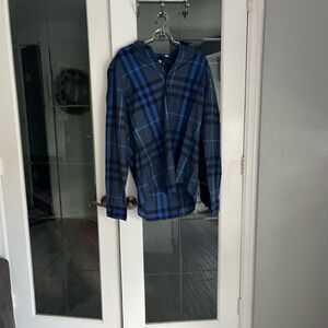 Burberry Brit Navy and Black Plaid Shirt